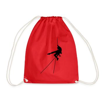 Rock Climbing #3 - Drawstring Bag - red - Front