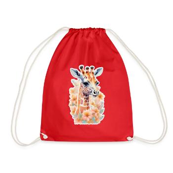 Girafe - Sac de sport léger - rouge - Devant