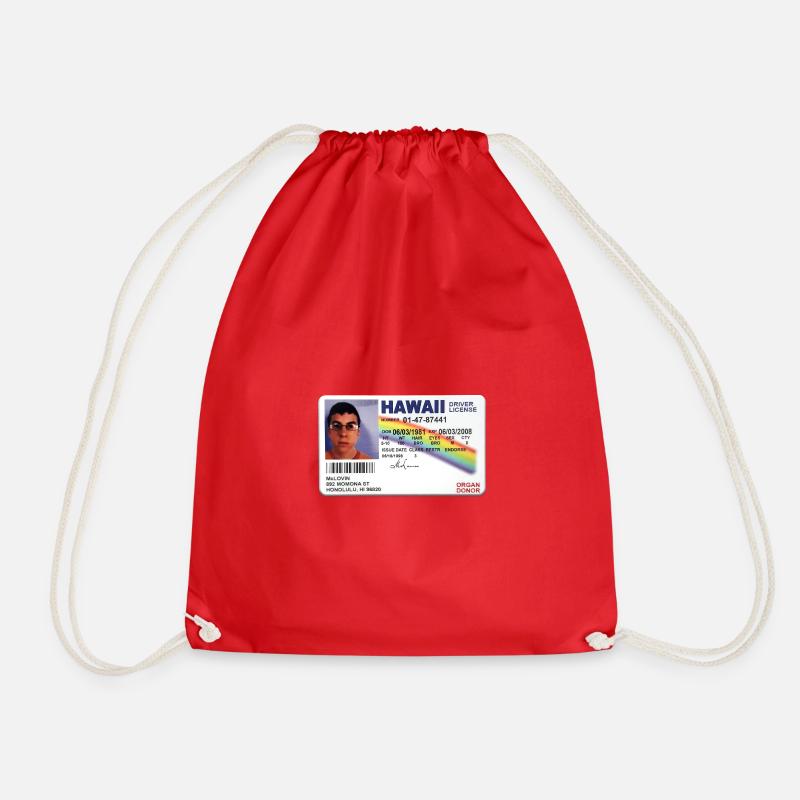 McLovin - Drawstring Bag - red