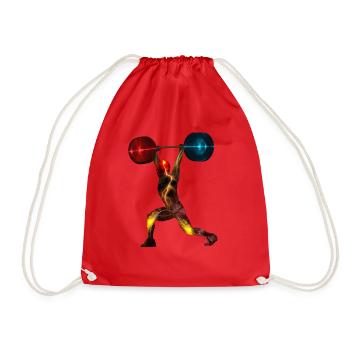 Weightlifting - Drawstring Bag - red - Front