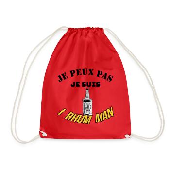 J'peux pas j'ai▪Je peux pas je suis I rhum man▪ - Sac de sport léger - rouge - Devant