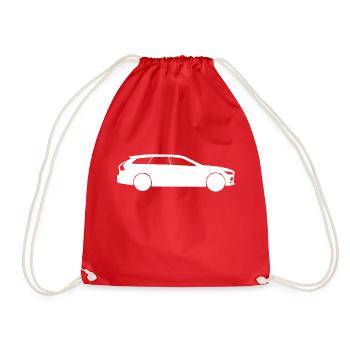 V90R station wagon - Drawstring Bag - red - Front