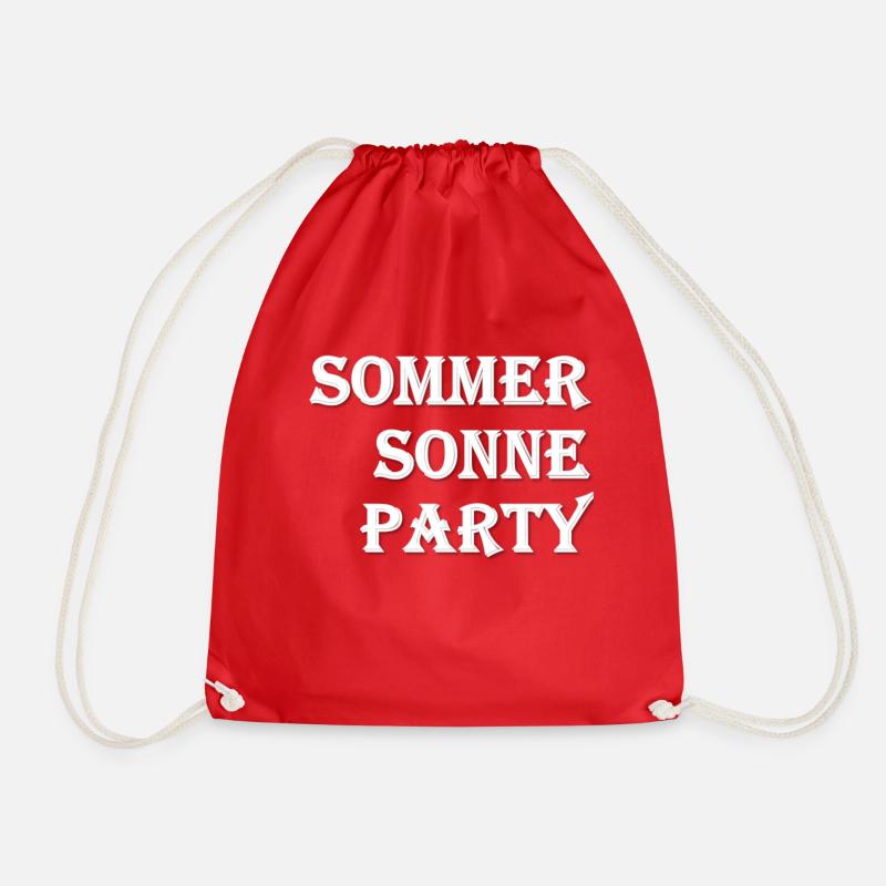 Sommer Sonne Party - Turnbeutel - Rot