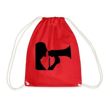 megaphone - Drawstring Bag - red - Front