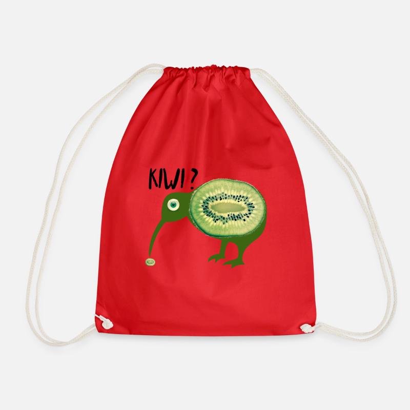 Kiwi? - Drawstring Bag - red