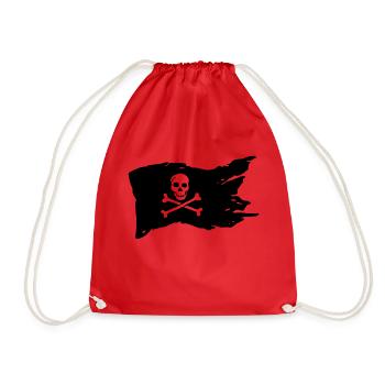 jolly Roger - Drawstring Bag - red - Front