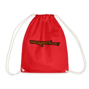 branch - Drawstring Bag - red - Front