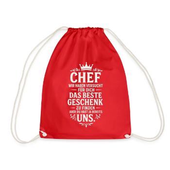 best gift coworker office - Drawstring Bag - red - Front