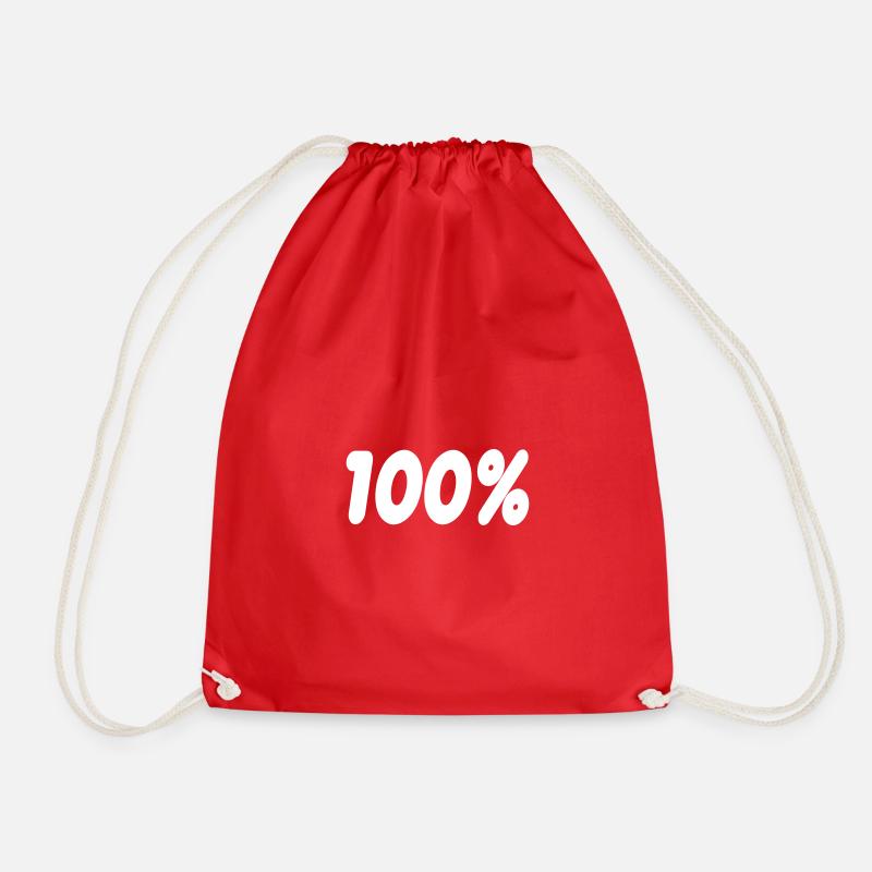 100% - Turnbeutel - Rot