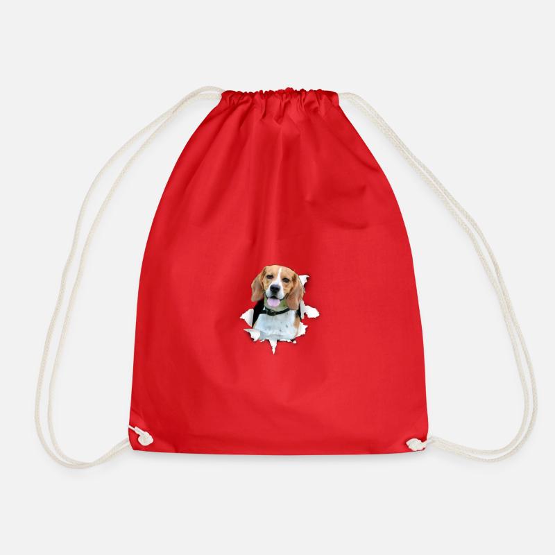Beagle - Beagle Hund - Turnbeutel - Rot