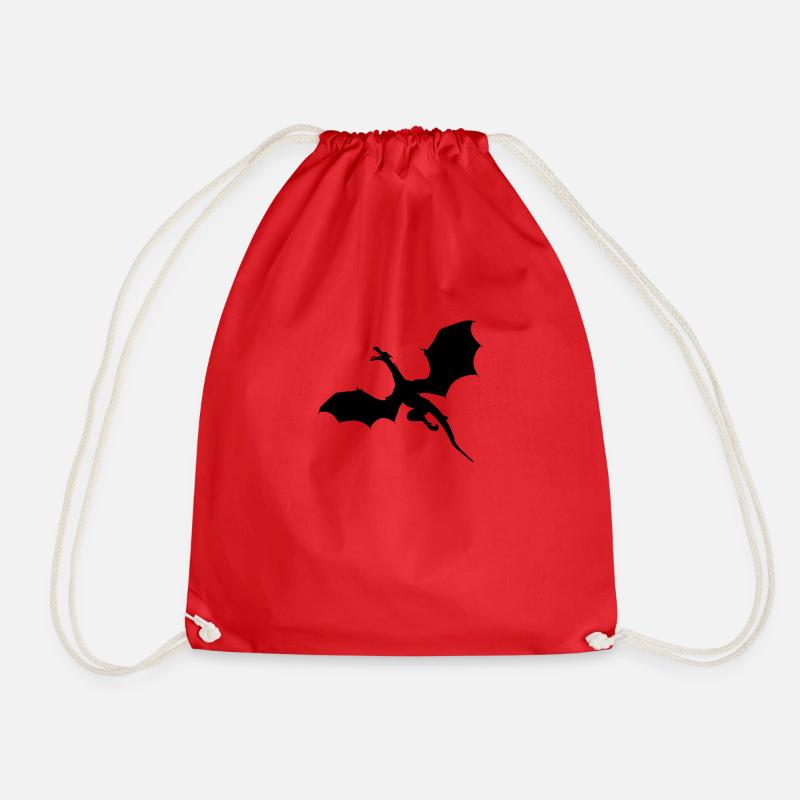 Dragon - Drawstring Bag - red