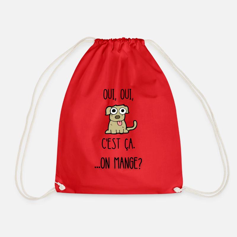 on mange? - Sac de sport léger - rouge