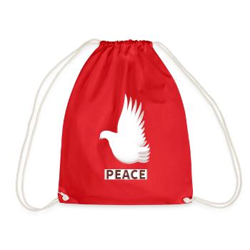paix, Ukraine, paix mondiale, mouvement pour la paix, - Sac de sport léger - rouge - Devant