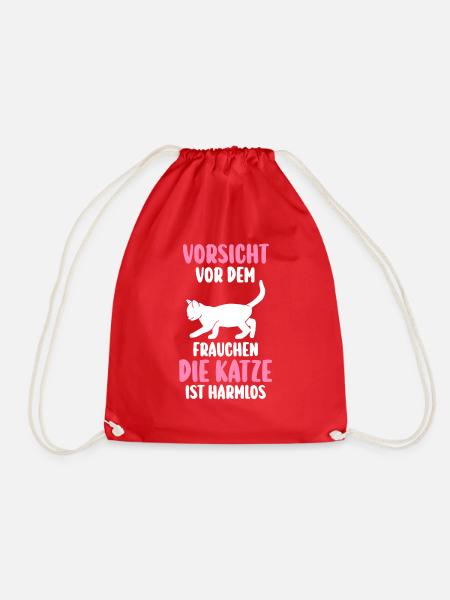 katzenliebhaber Mieze Miezekatze Katze Kater Katze - Turnbeutel - Rot