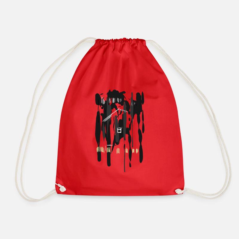 Gothic House - Background Texture - Drawstring Bag - red