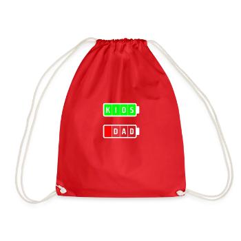 papa blanc enfants - Sac de sport léger - rouge - Devant