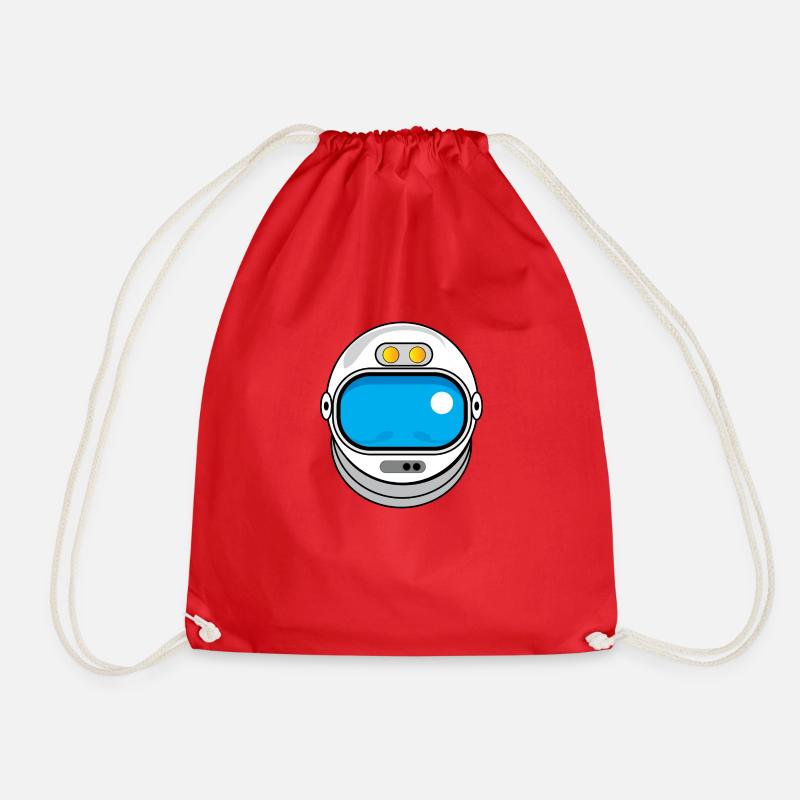 Spacehelmet - Drawstring Bag - red