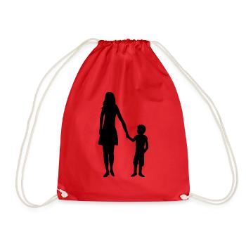 Family Son Mama - Drawstring Bag - red - Front