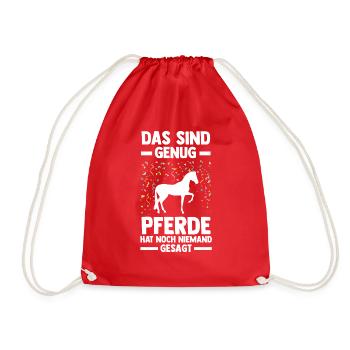 Reiten Pferd Reiter Geschenk - Turnbeutel - Rot - Vorne