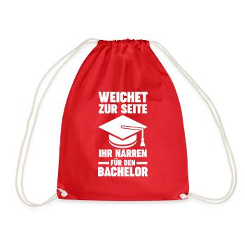 Student Akademiker Uni Abschlussfeier Bachelor - Turnbeutel - Rot - Vorne