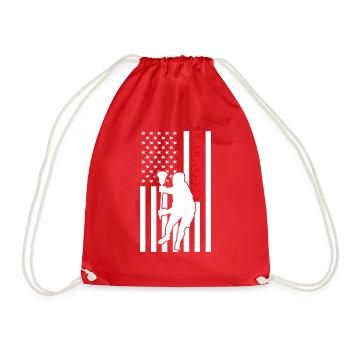 Sport Us Flag Lacrosse - Turnbeutel - Rot - Vorne