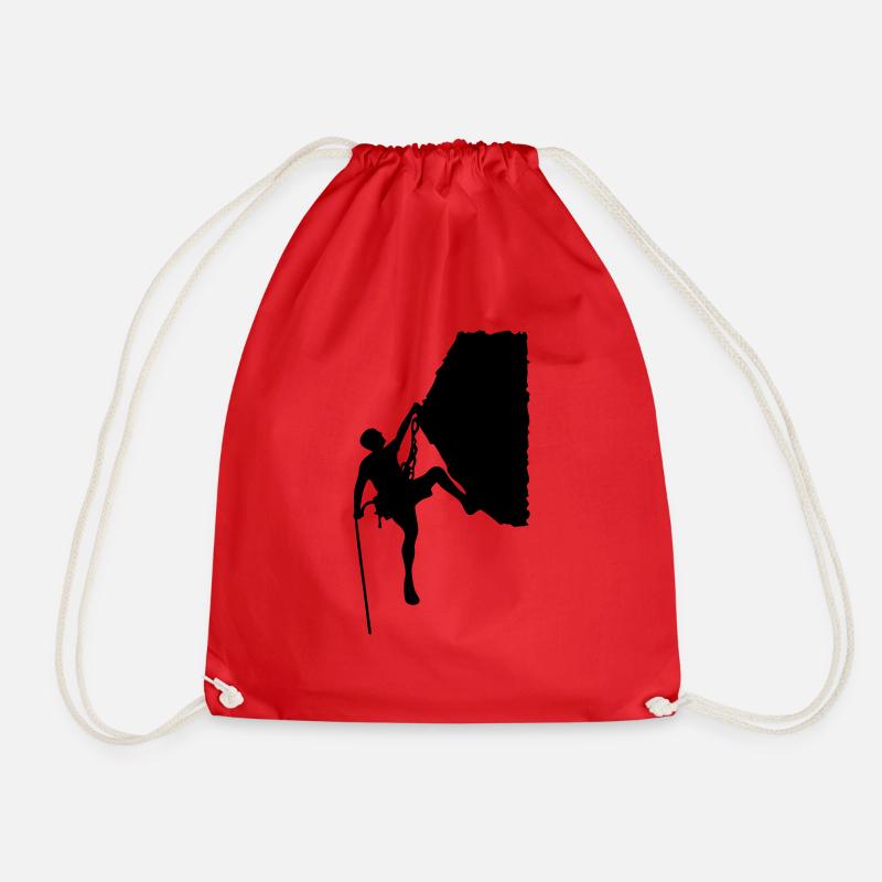 climb escalation - Drawstring Bag - red