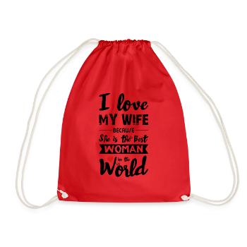 I Love my Wife - Best Woman - Sac de sport léger - rouge - Devant