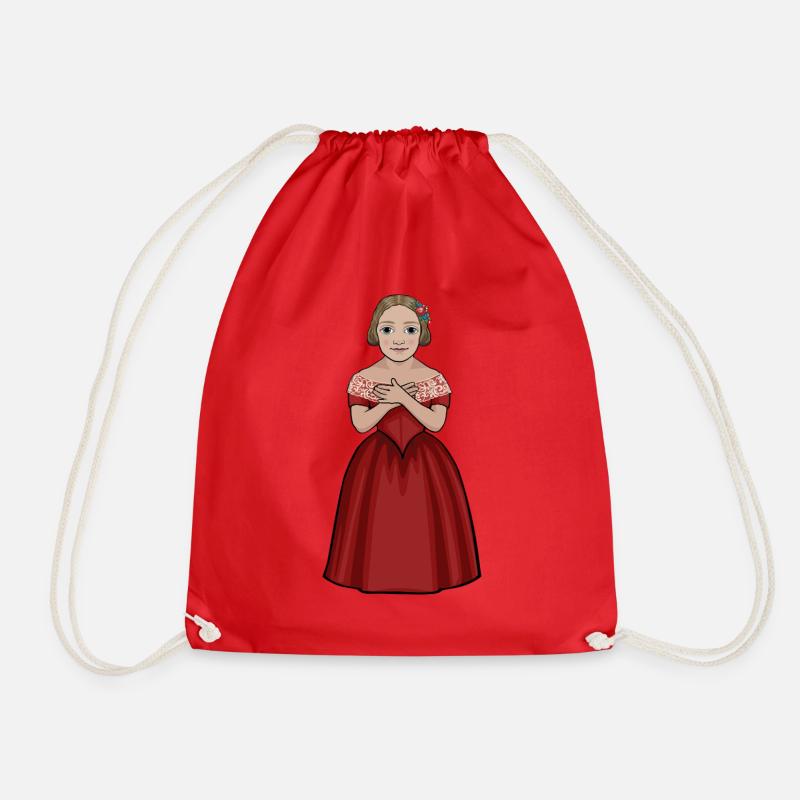 Jenny Lind - Drawstring Bag - red