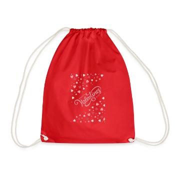 Happy Valentine's Day: A Design for Love - Drawstring Bag - red - Front