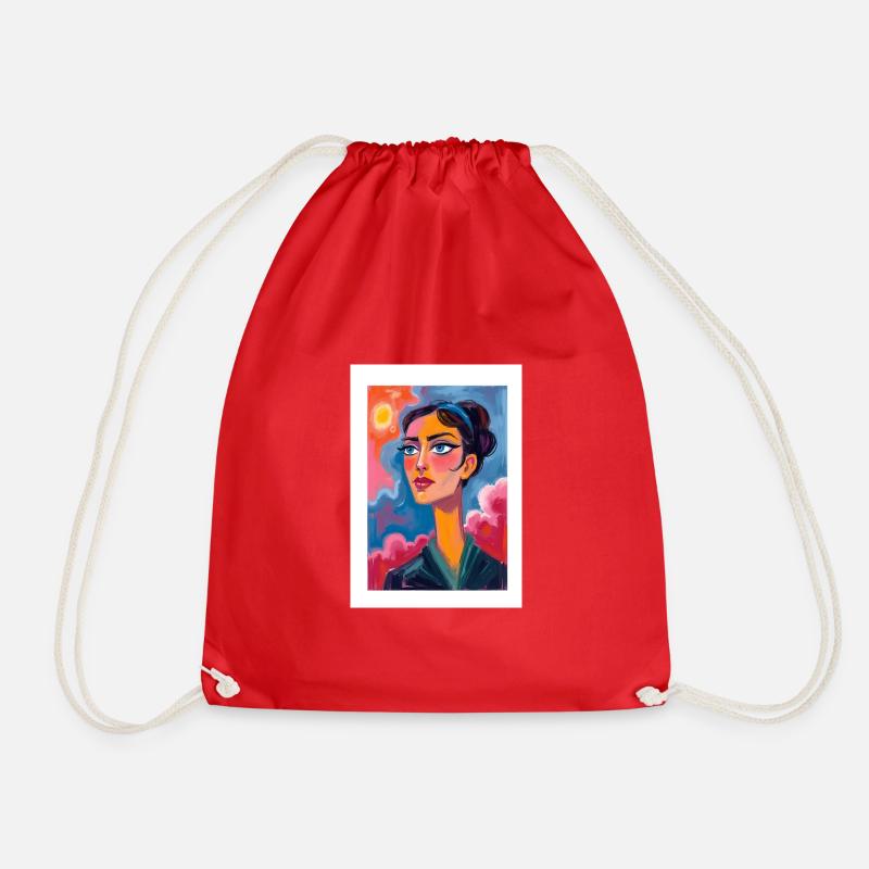 summer Vibes - Drawstring Bag - red