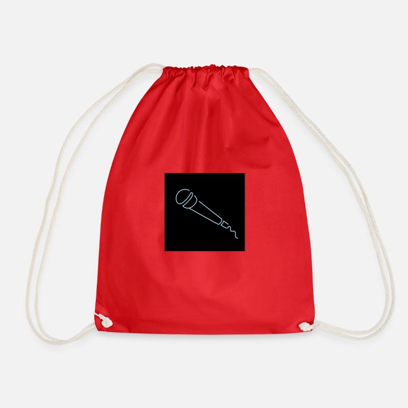 Microphone - Drawstring Bag - red