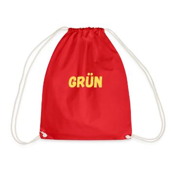 Grün - Turnbeutel - Rot - Vorne
