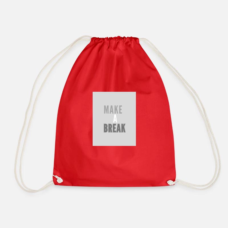 Pause - Drawstring Bag - red