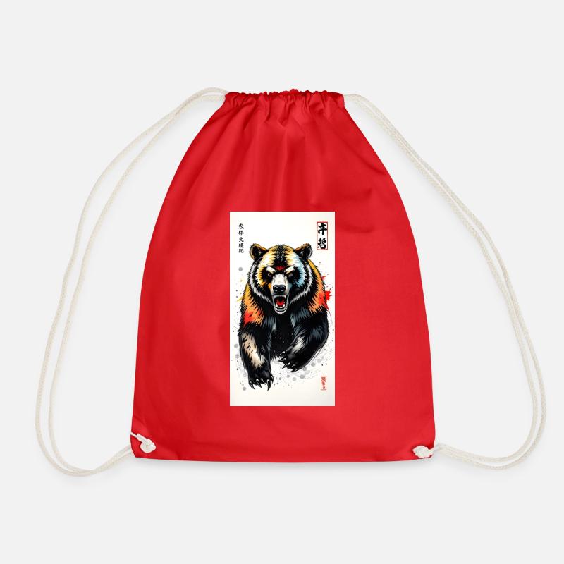 Colorfull Bear - Turnbeutel - Rot