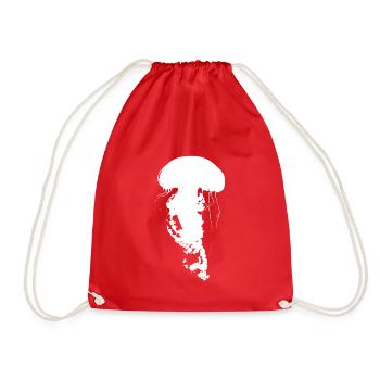 Jellyfish - Drawstring Bag - red - Front
