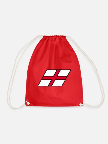 Englische Flagge - Turnbeutel - Rot