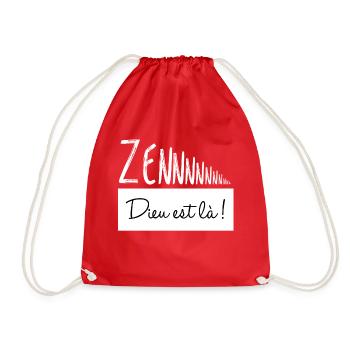 Zen, Dieu est là ! - Sac de sport léger - rouge - Devant
