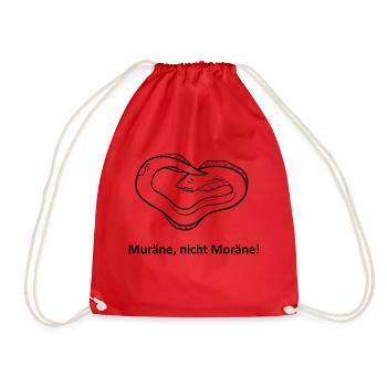 Muräne, nicht Moräne! (beschriftet) - Turnbeutel - Rot - Vorne