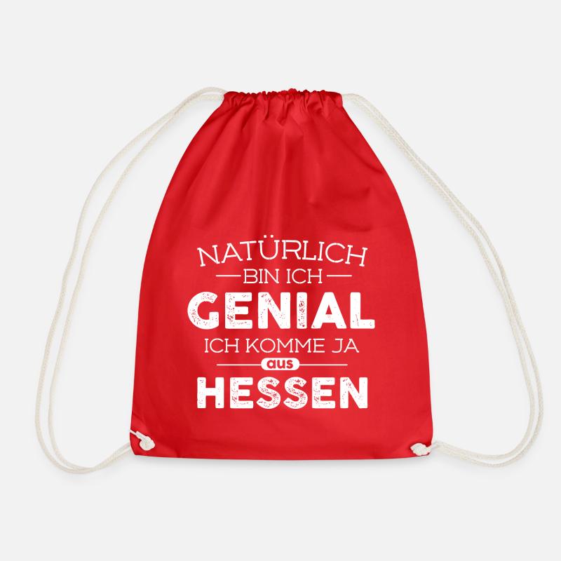 Städte Hessen Genial - Turnbeutel - Rot
