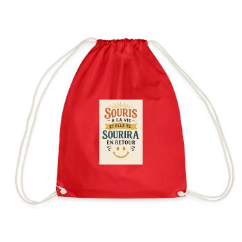 Souris a la vie - Sac de sport léger - rouge - Devant