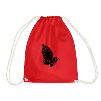 mains en prière - Sac de sport léger - rouge - Devant