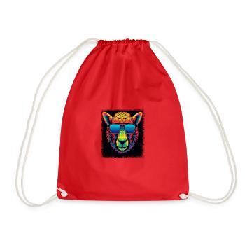 Anti War Funny Quote - Drawstring Bag - red - Front