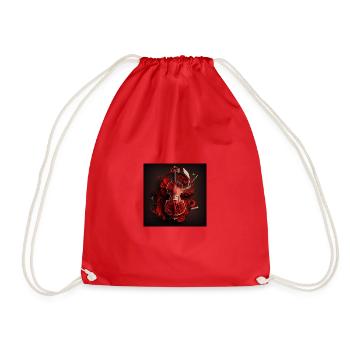 thresp red antique violin musical notes floating u - Sac de sport léger - rouge - Devant