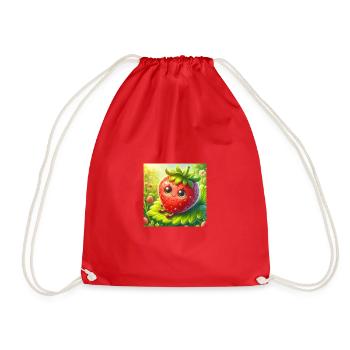 Strawberry in Sweet - Drawstring Bag - red - Front