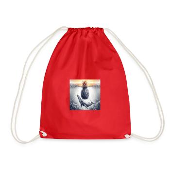 Baleine dans la mer à l’ananas - Sac de sport léger - rouge - Devant