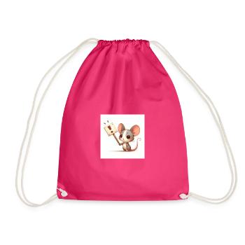 Die Aufmerksamkeits Maus - Turnbeutel - Fuchsia - Vorne