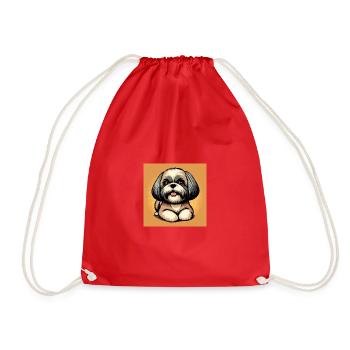 Pawsome Shih Tzu Delight - Turnbeutel - Rot - Vorne