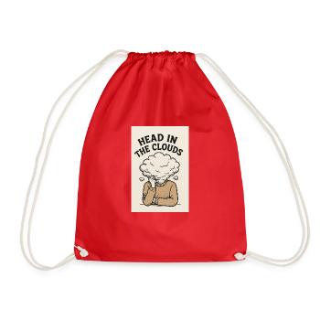 La tête dans les nuages - Sac de sport léger - rouge - Devant