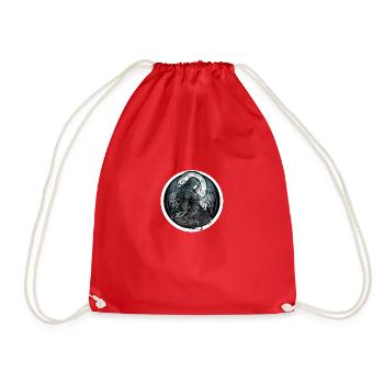 femme gotique lune noire - Sac de sport léger - rouge - Devant