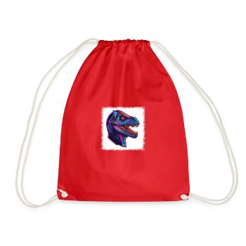 Bday T Rex Cute Dinosaur Costume T Gift Idea - Drawstring Bag - red - Front